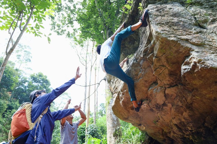 Outdoor climbing lifestyle outing